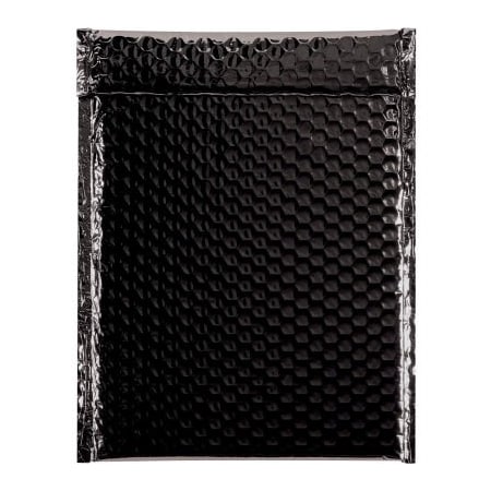 Box Packaging Glamour Bubble Mailers 9W x 11-1/2L Black 100/Pack GBM0911BK